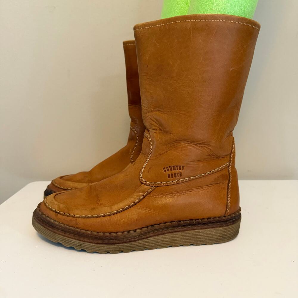 Salamander Mid Calf Boots Mens 12 Brown Leather Wool Lined Winter Outdoor Warm - Picture 9 of 14